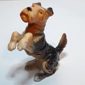 Schnauzer Vintage Collectible Bone China Dog Figurine